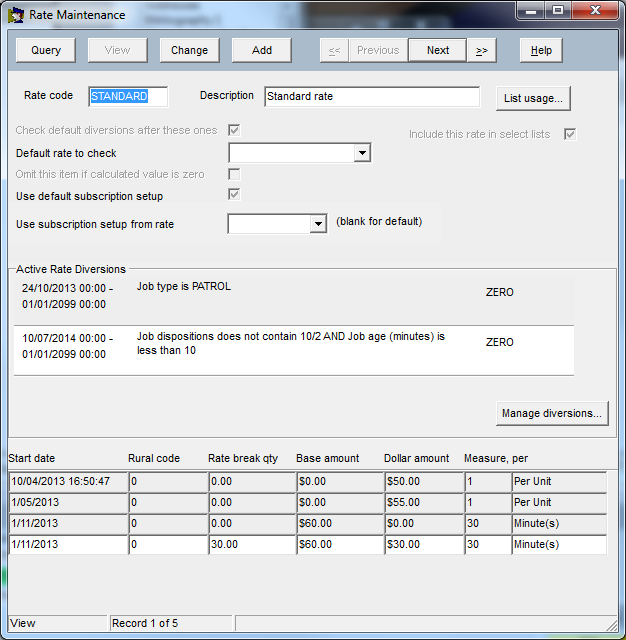 Standard rate