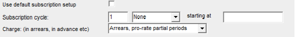 Subscription setup