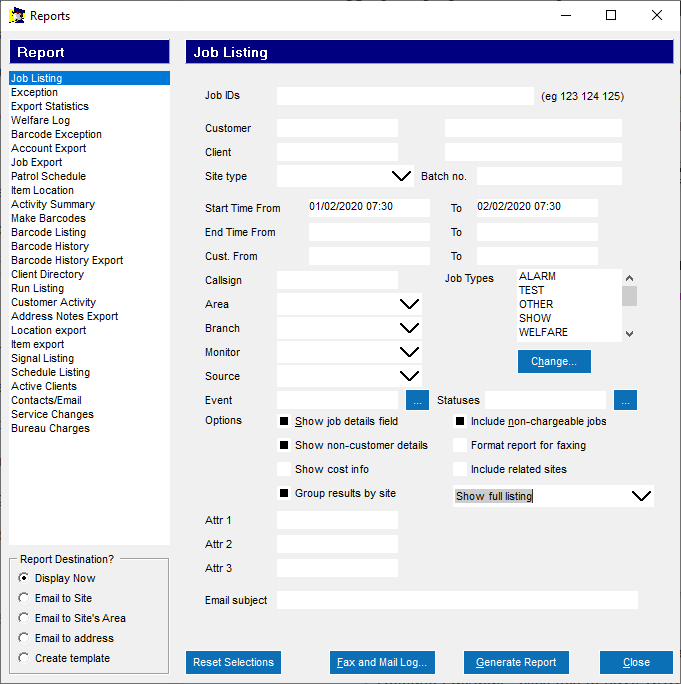 Job Listing example