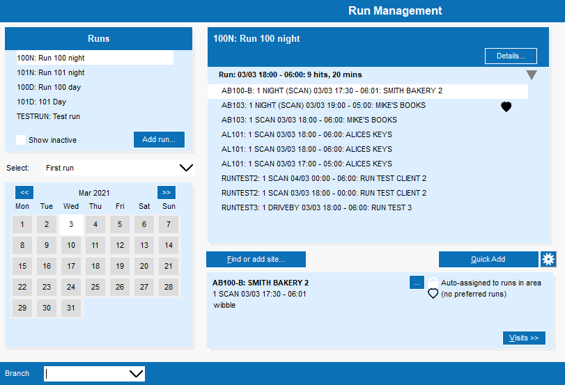 Run Management